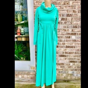 Vintage 60s/70s Cottagecore Side Tie Cowl Neck Prairie Dress